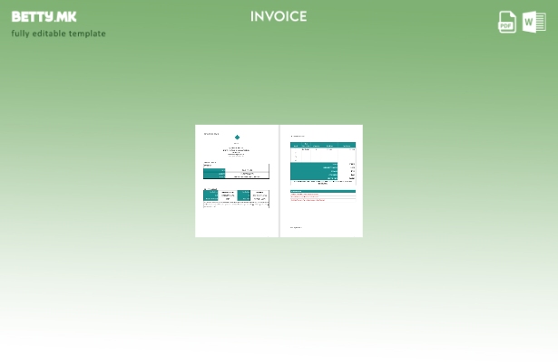 Модерен стил примерок за хонорарен шаблон фактура